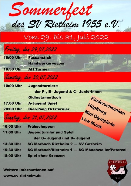 Sommerfest SV Rietheim